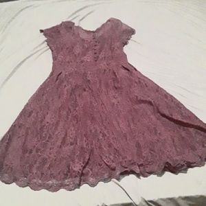 Dark violet/burgundy dress lacy cover dress Size xl